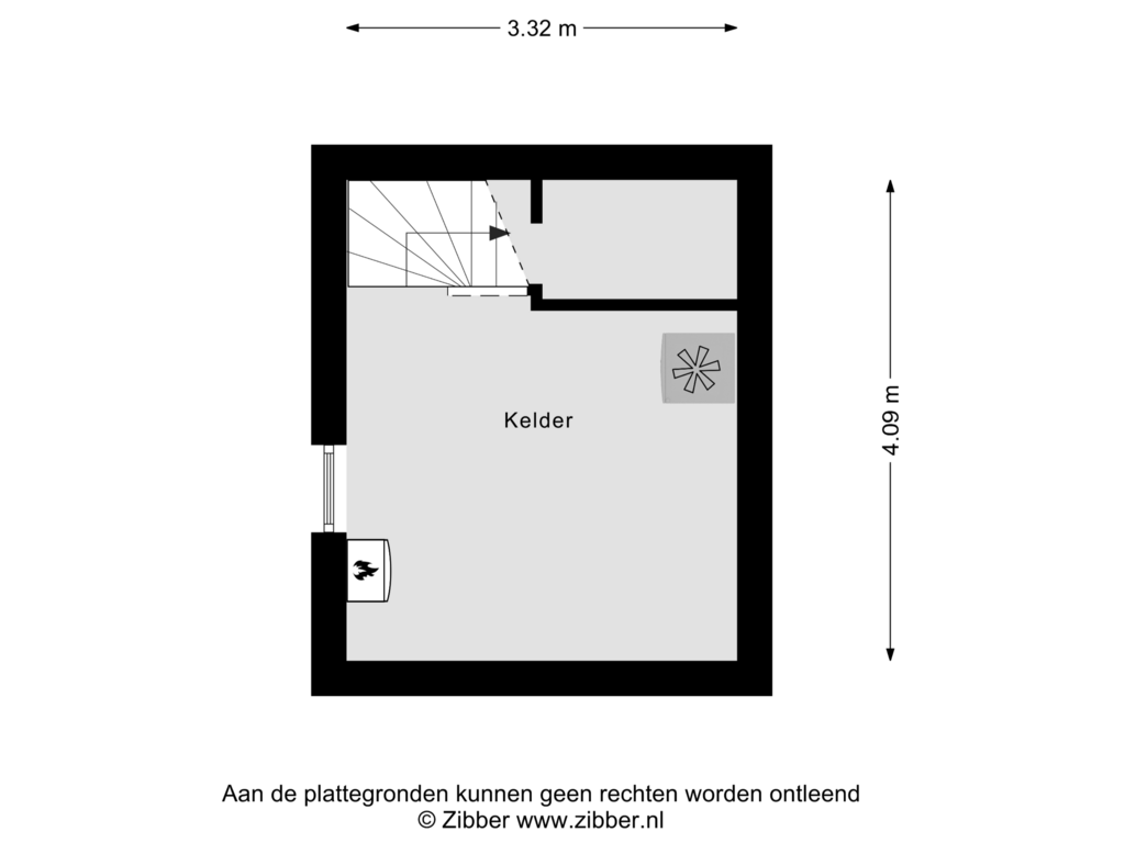 Bekijk plattegrond van Kelder van Oude Vlijmenseweg 20