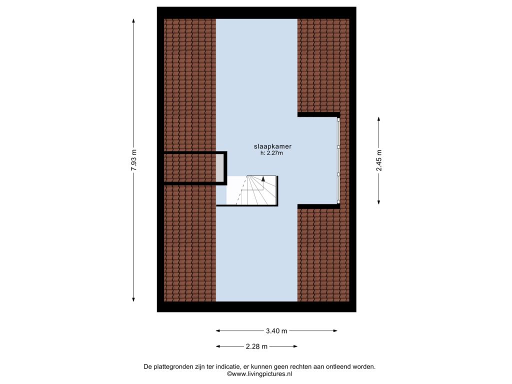 Bekijk plattegrond van 2e verdieping van Rugstraat 61