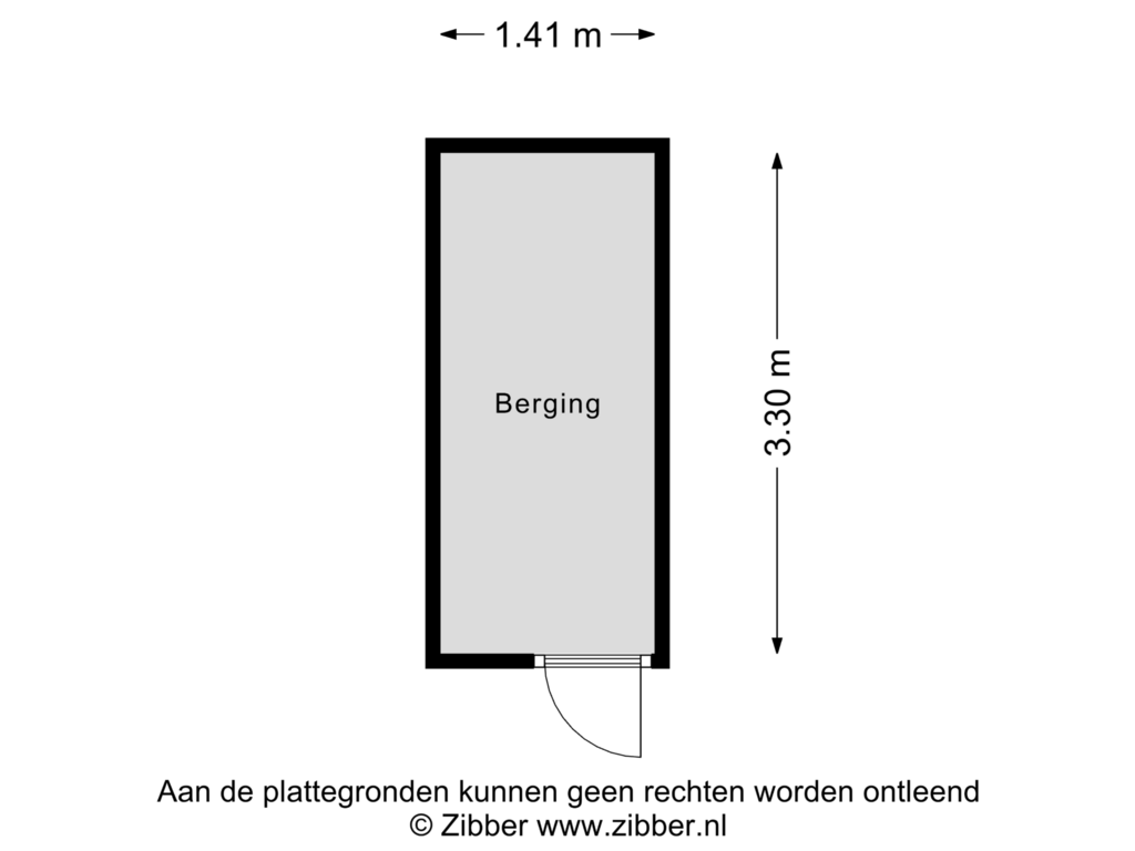 Bekijk plattegrond van Berging van Ommerenhof 56