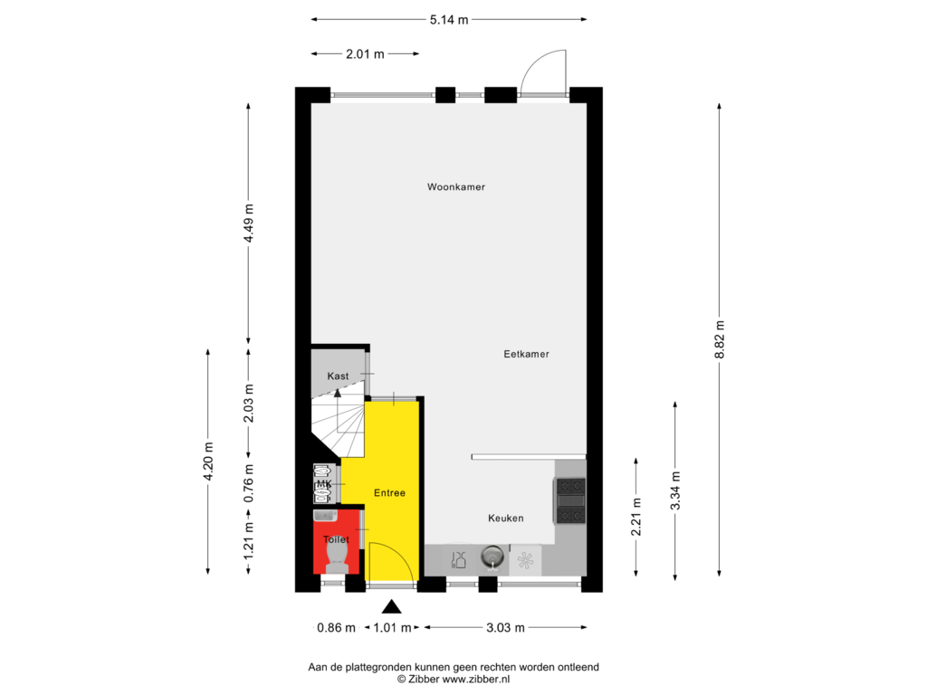 Bekijk plattegrond van Begane grond van Hoogsdenhof 19