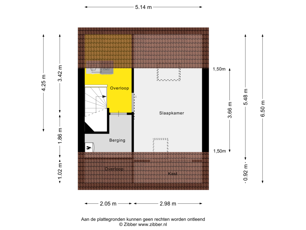 Bekijk plattegrond van Tweede verdieping van Hoogsdenhof 19