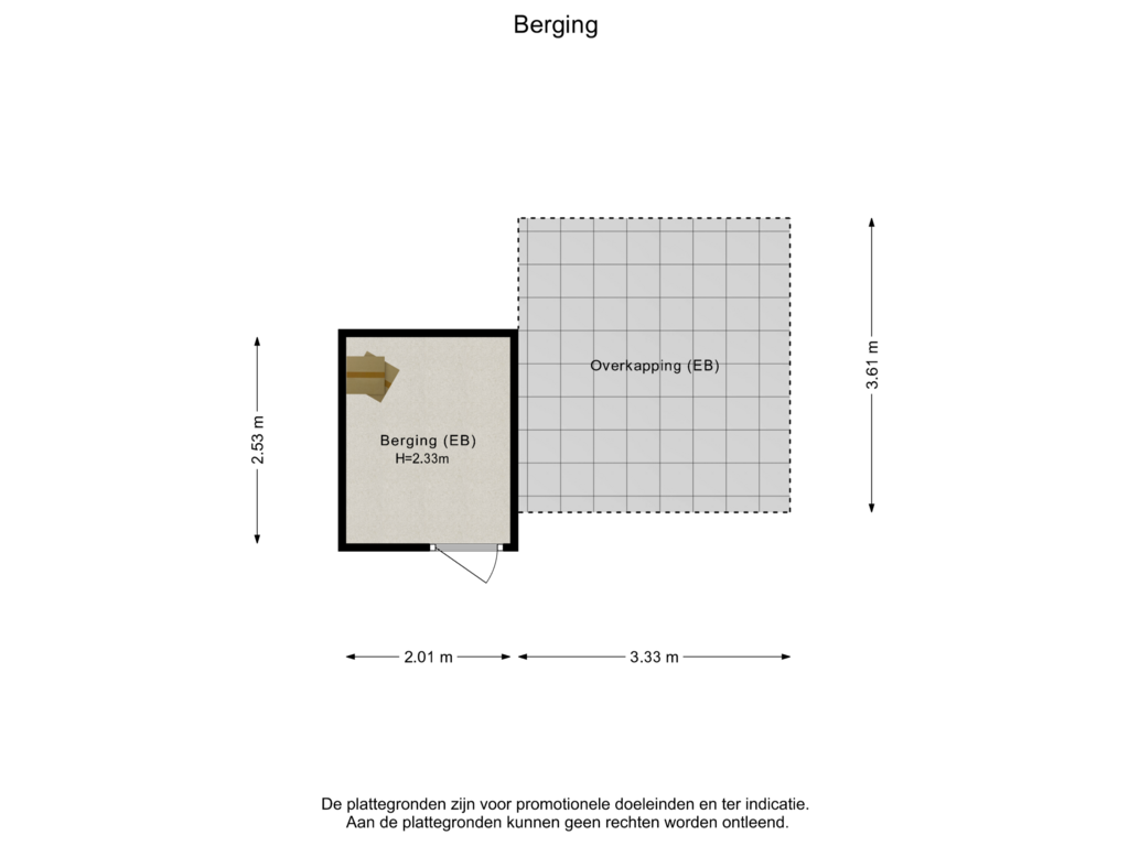 View floorplan of Berging of Koewei 101