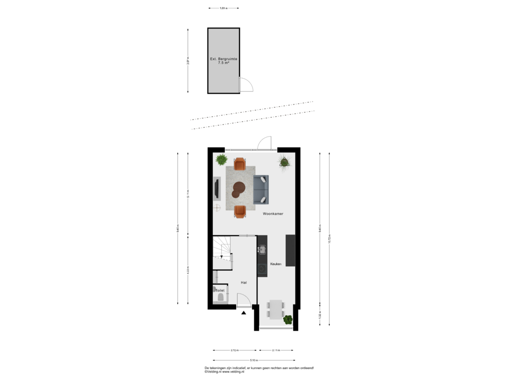 Bekijk plattegrond van Woonlaag 1 van Twistvlietpad 163