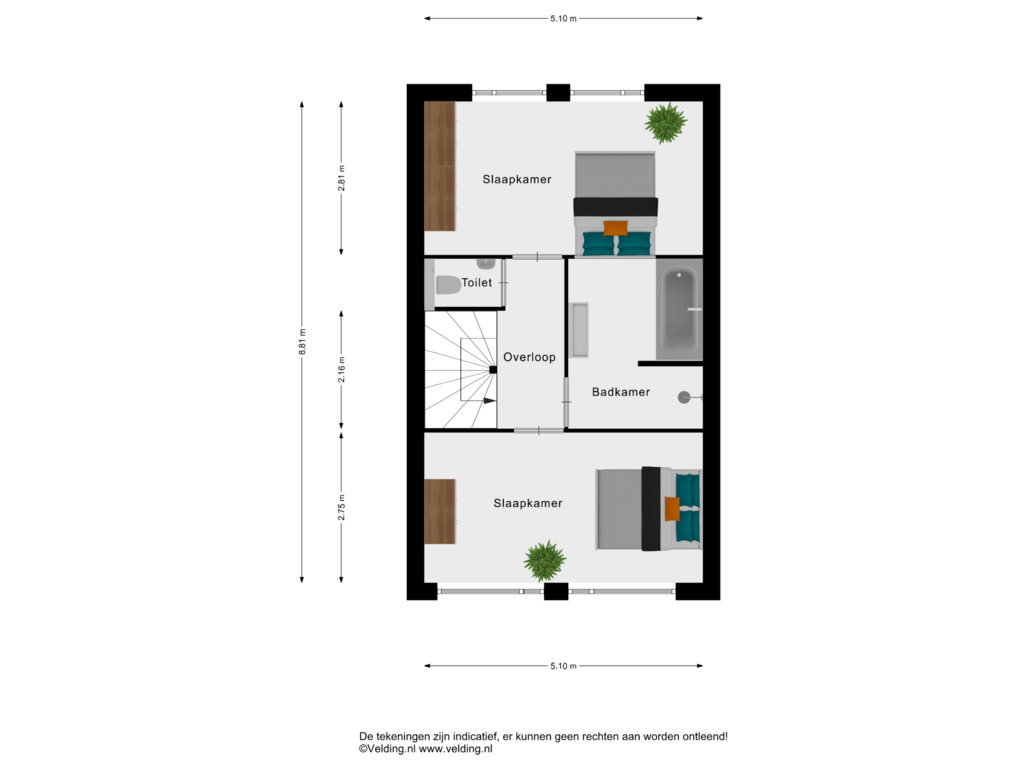 Bekijk plattegrond van Woonlaag 2 van Twistvlietpad 163