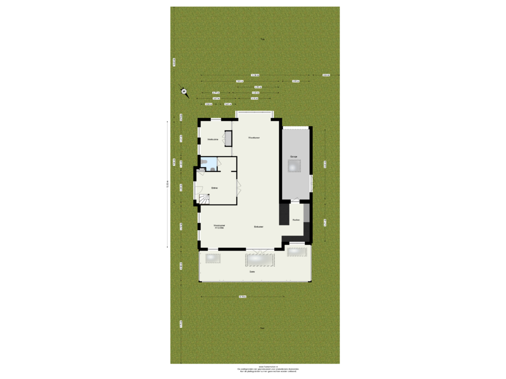 Bekijk plattegrond van Begane Grond tuin van Reinier Rondhorstdijk 44