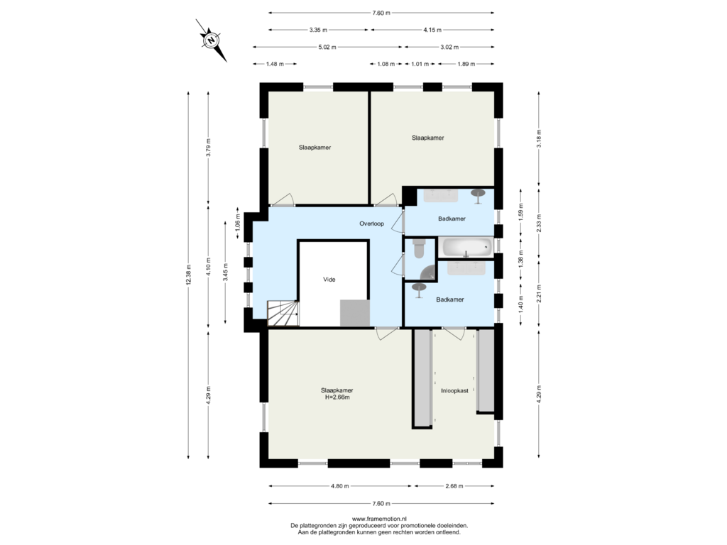 Bekijk plattegrond van Verdieping 1 van Reinier Rondhorstdijk 44