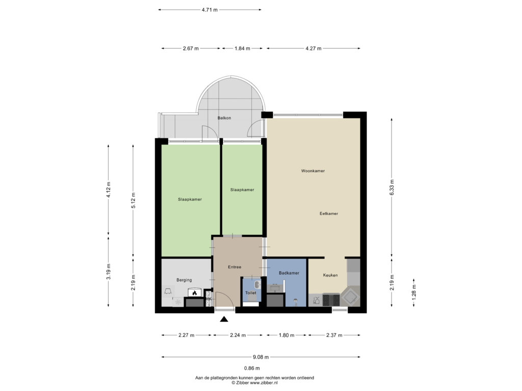 Bekijk plattegrond van Appartement van St.-Eustatiusdreef 346