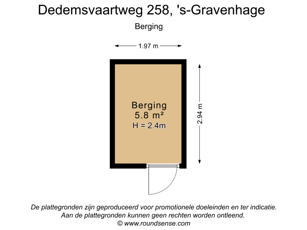 Bekijk plattegrond van Berging van Dedemsvaartweg 258