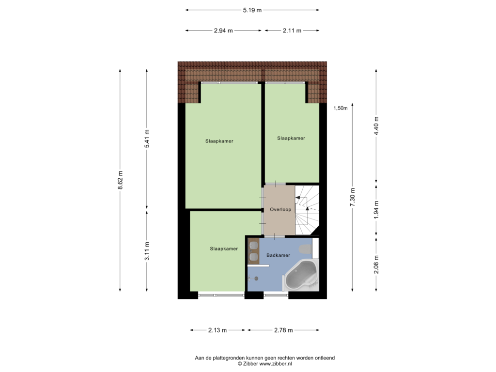 View floorplan of Eerste Verdieping of Spechtenkamp 157