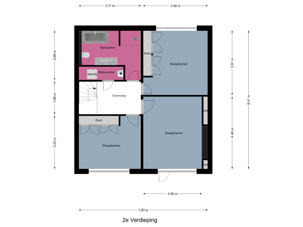 Bekijk plattegrond van 2e Verdieping van Raadhuisstraat 15-A