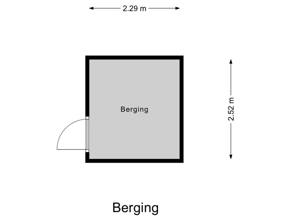 Bekijk plattegrond van Berging van Raadhuisstraat 15-A