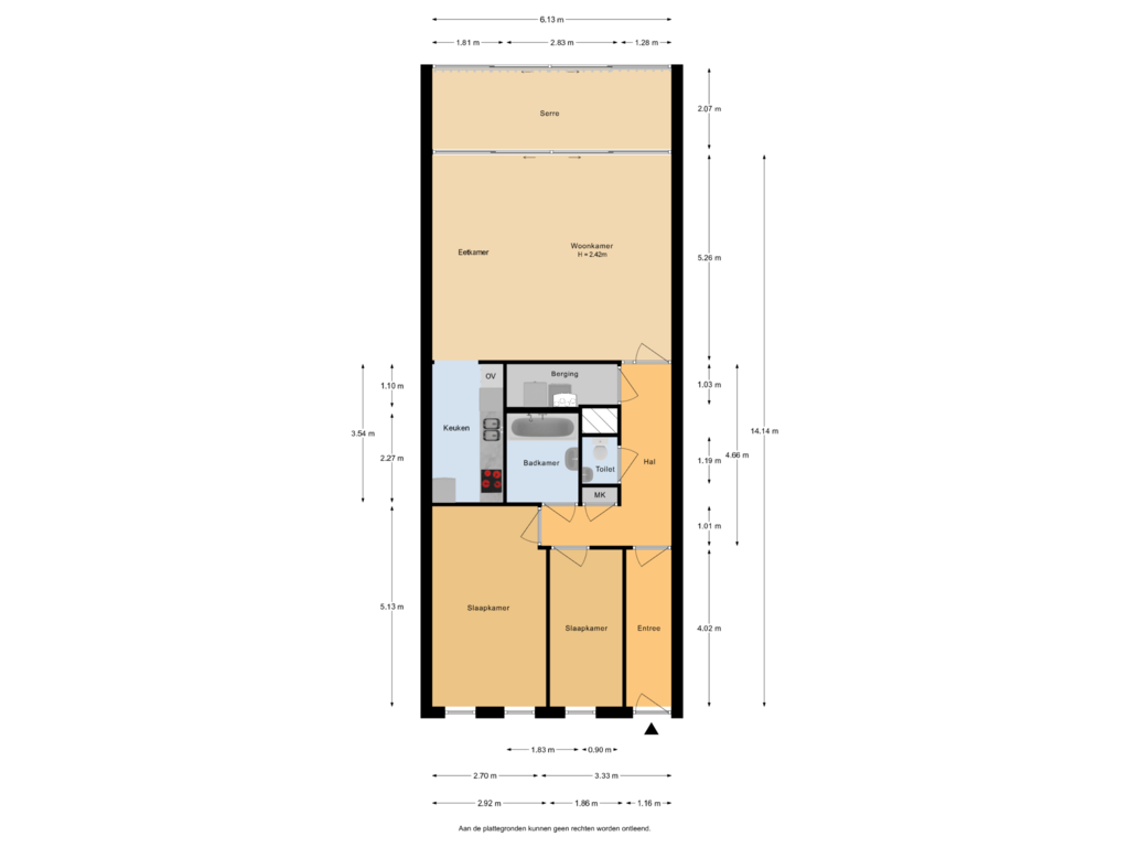 Bekijk plattegrond van Appartement van Laan op Zuid 612