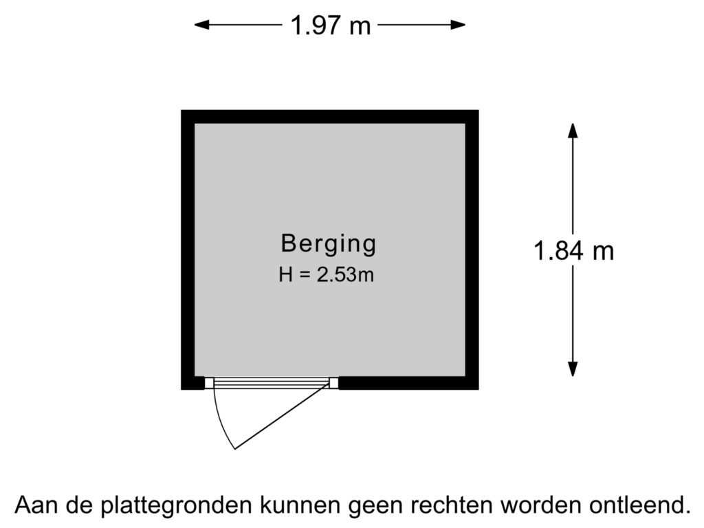 Bekijk plattegrond van Berging van Laan op Zuid 612