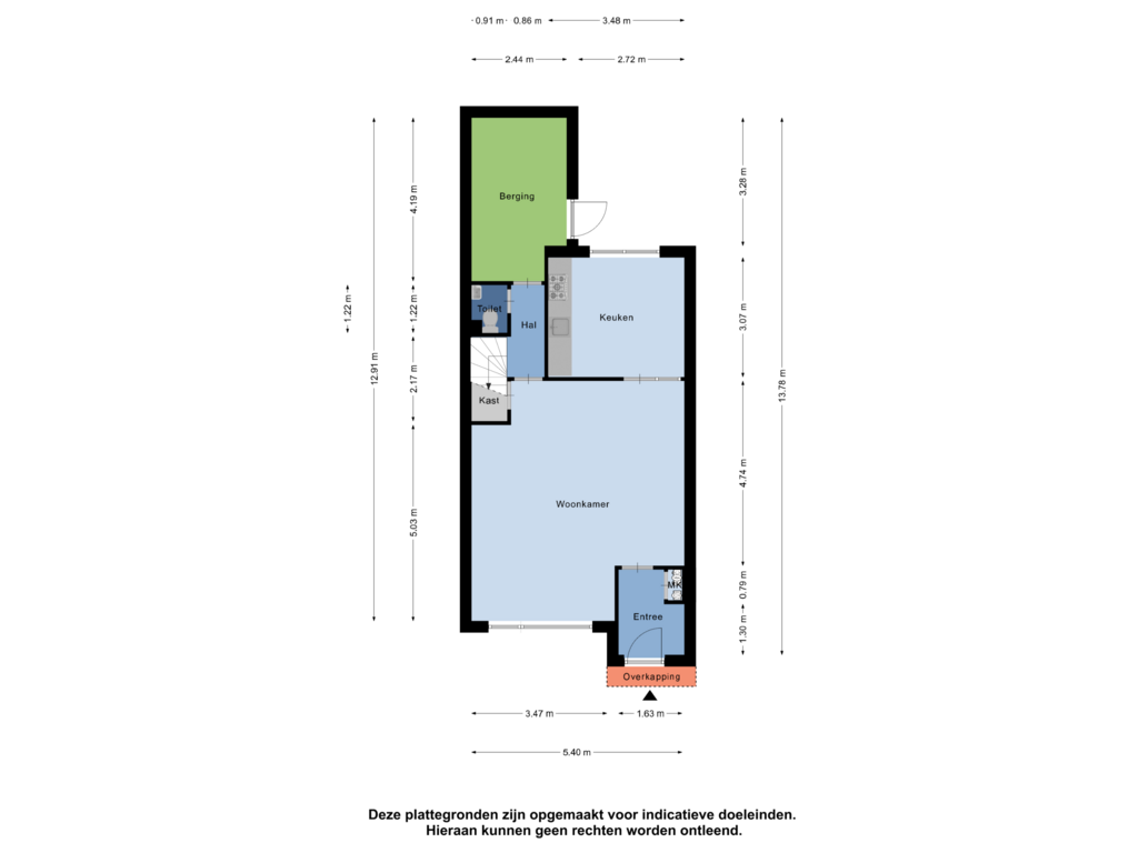 View floorplan of Begane Grond of Frittemastate 15