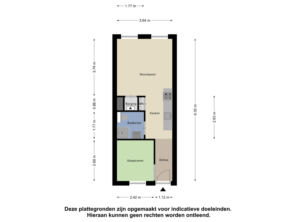 Bekijk plattegrond van Appartement van Singelstraat 140-5