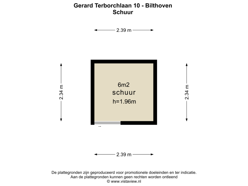 View floorplan of SCHUUR of Gerard Terborchlaan 10