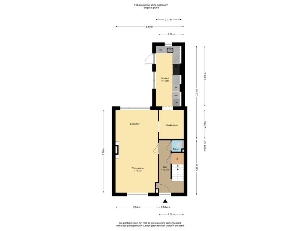 Bekijk plattegrond van Begane grond van Fabianusstraat 26