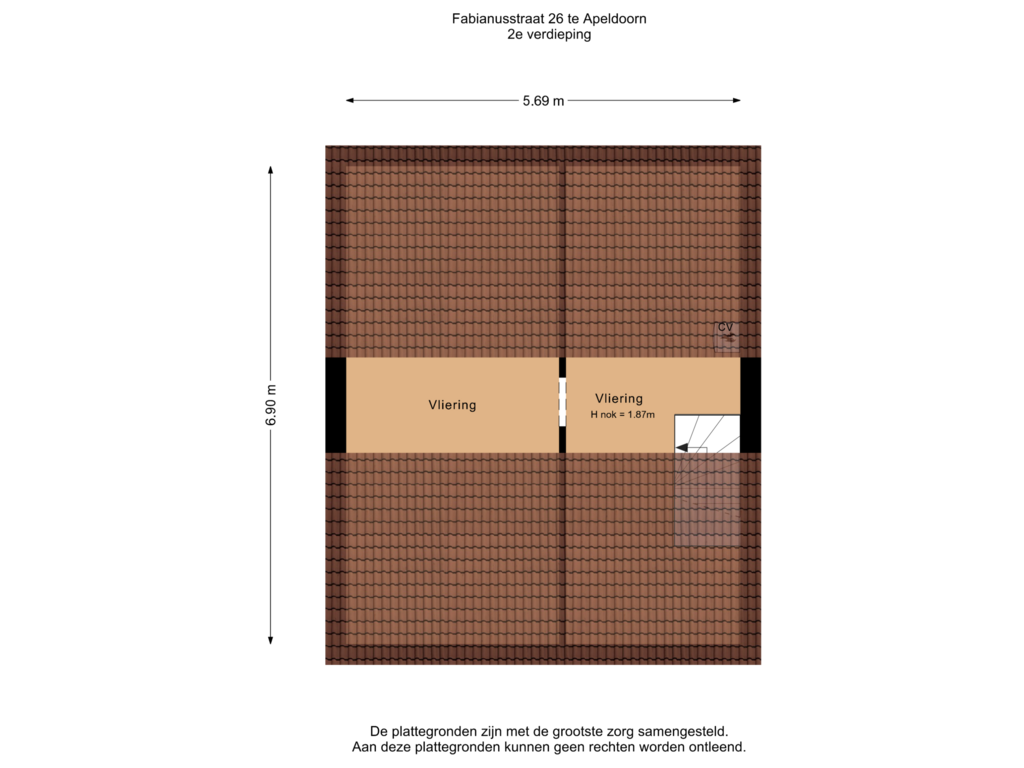 Bekijk plattegrond van 2e verdieping van Fabianusstraat 26