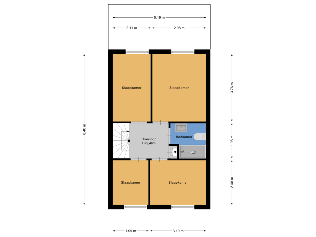 Bekijk plattegrond van Eerste verdieping van Bruggensingel-Noord 22