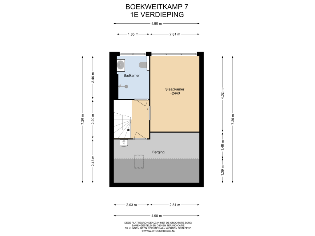 Bekijk plattegrond van 1E Verdieping van Boekweitkamp 7