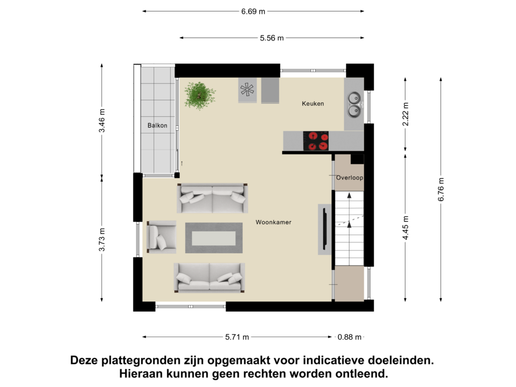 View floorplan of Eerste Verdieping of Weegbreepad 7