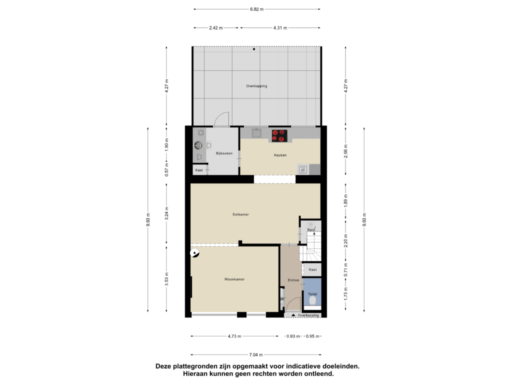 View floorplan of Begane Grond of Oud Emmeloorderweg 21-B