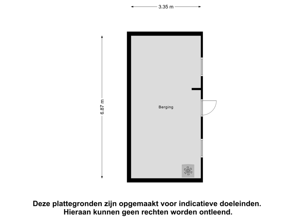 View floorplan of Berging of Oud Emmeloorderweg 21-B