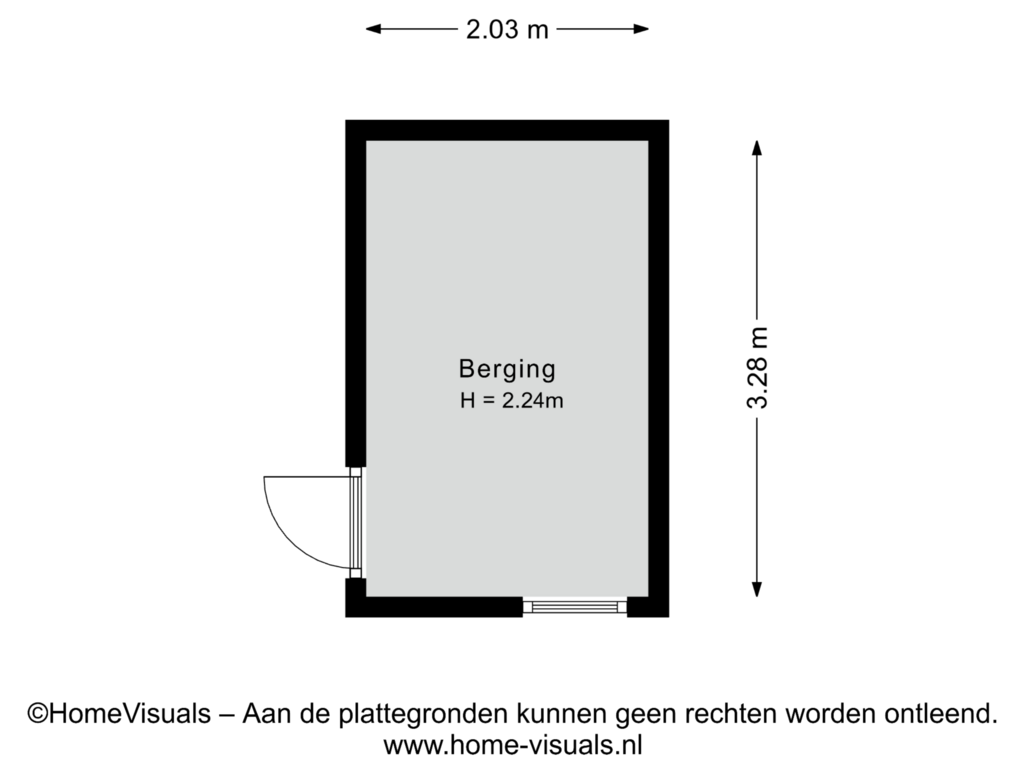 View floorplan of Berging of Jacob Gillesstraat 24