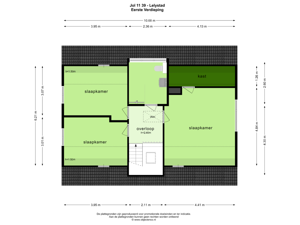 Bekijk plattegrond van Eerste Verdieping van Jol 11 39