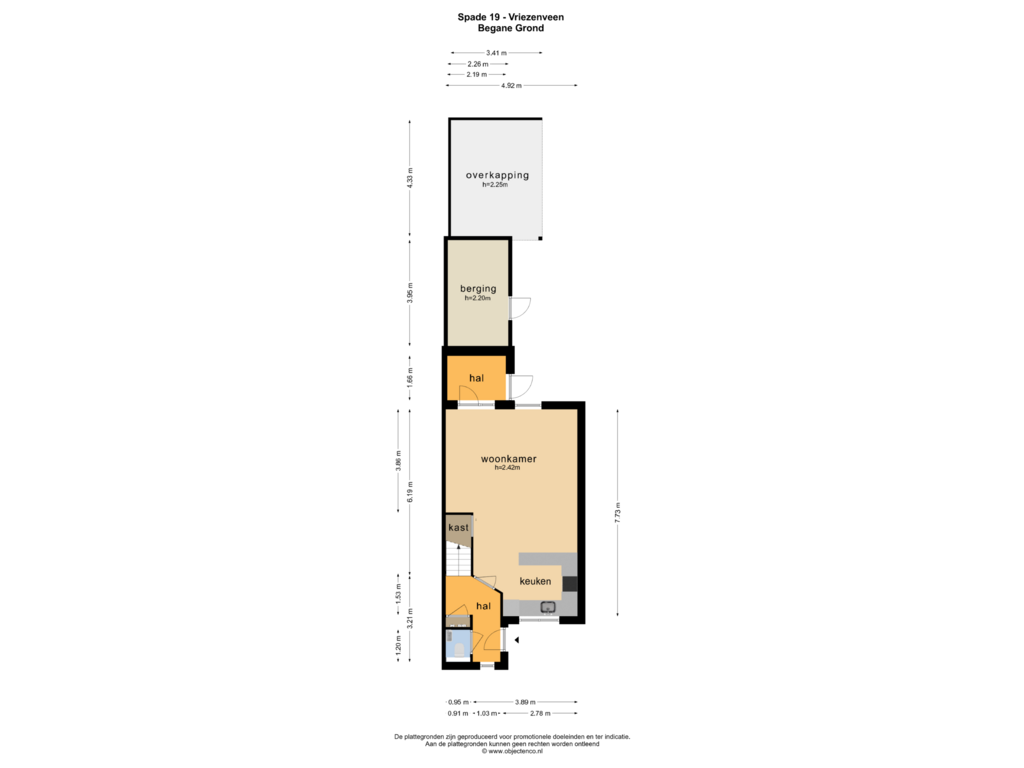 Bekijk plattegrond van BEGANE GROND van Spade 19