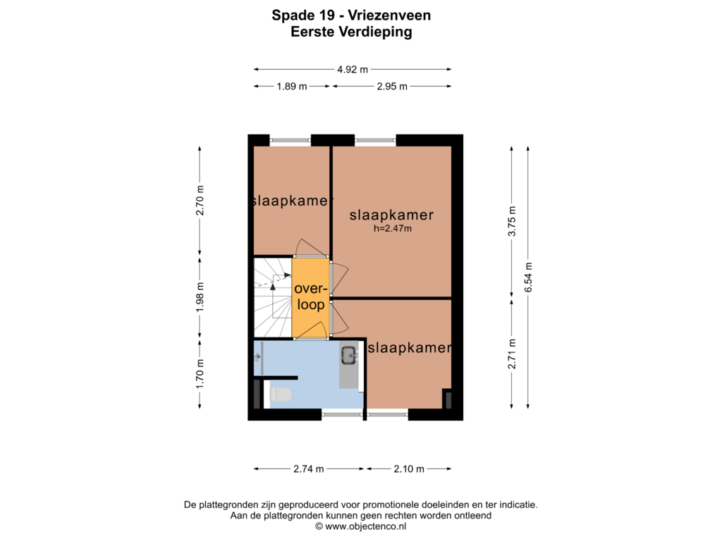 Bekijk plattegrond van EERSTE VERDIEPING van Spade 19