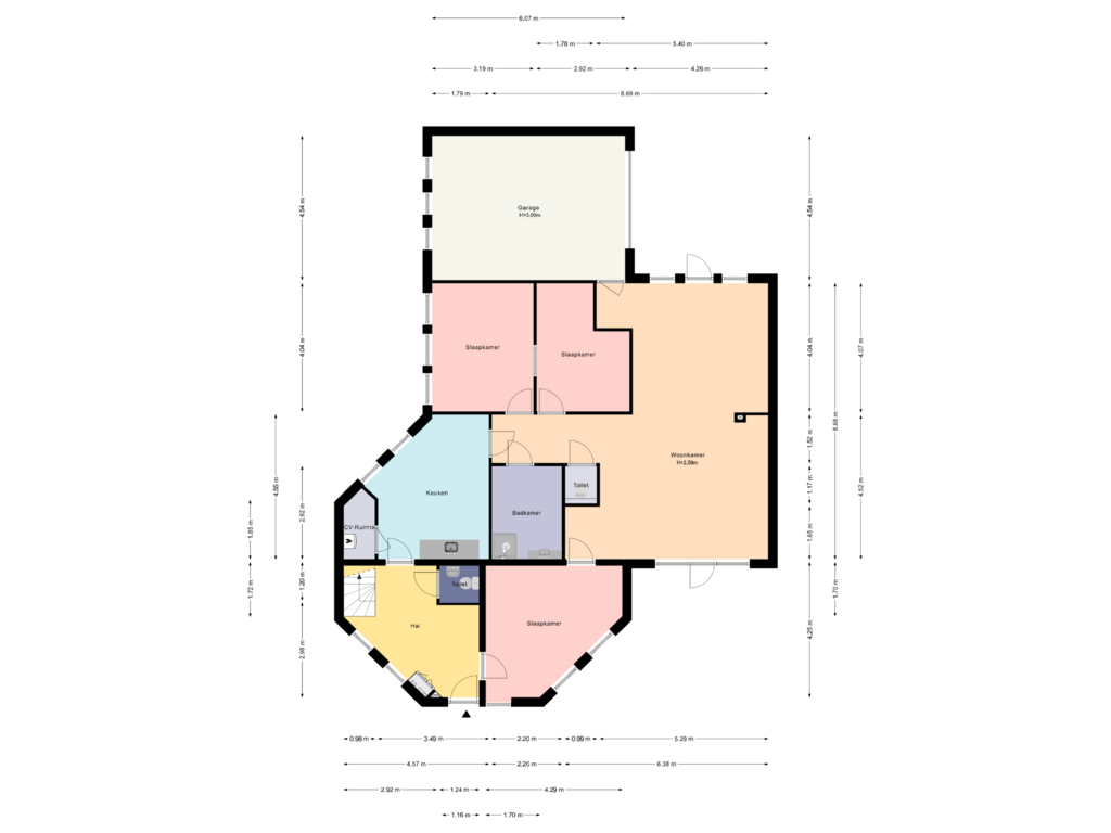 Bekijk plattegrond van Begane grond van Paletsingel 100