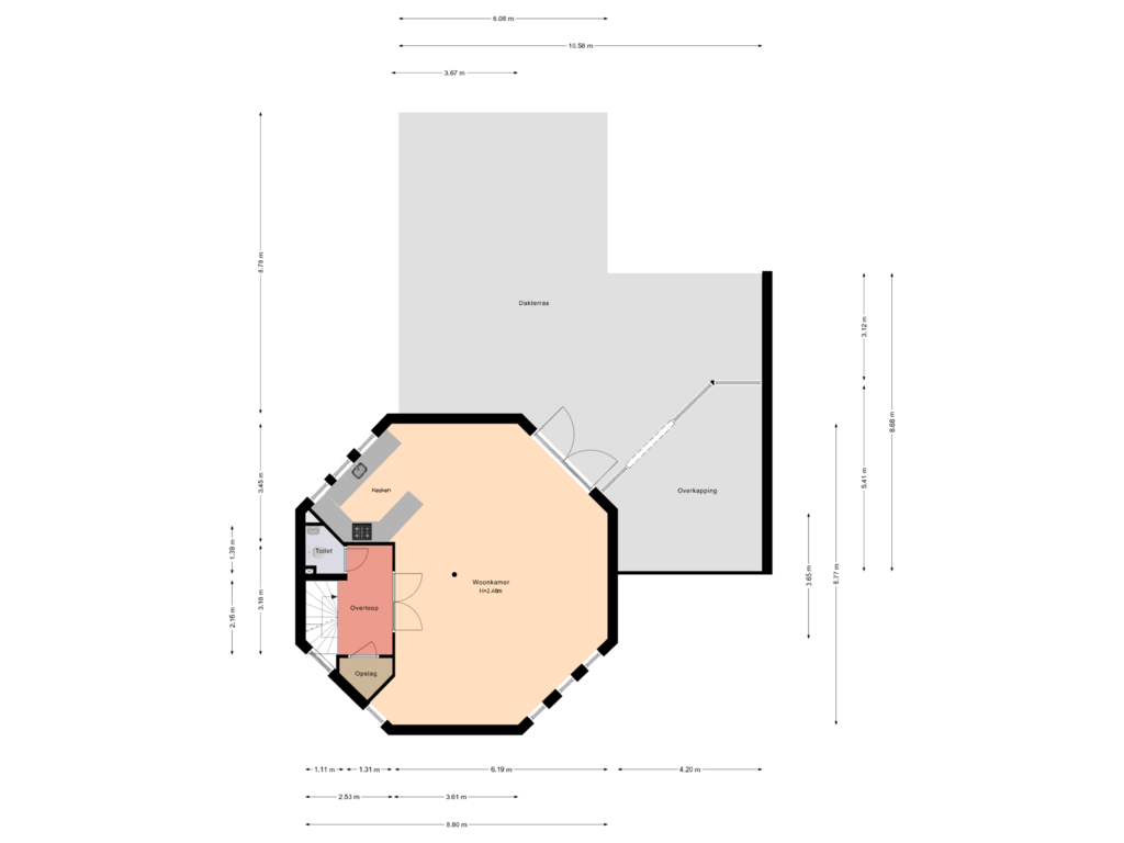 Bekijk plattegrond van 1e verdieping van Paletsingel 100