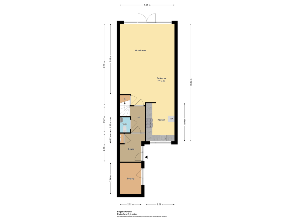 Bekijk plattegrond van Begane Grond van Rivierforel 3