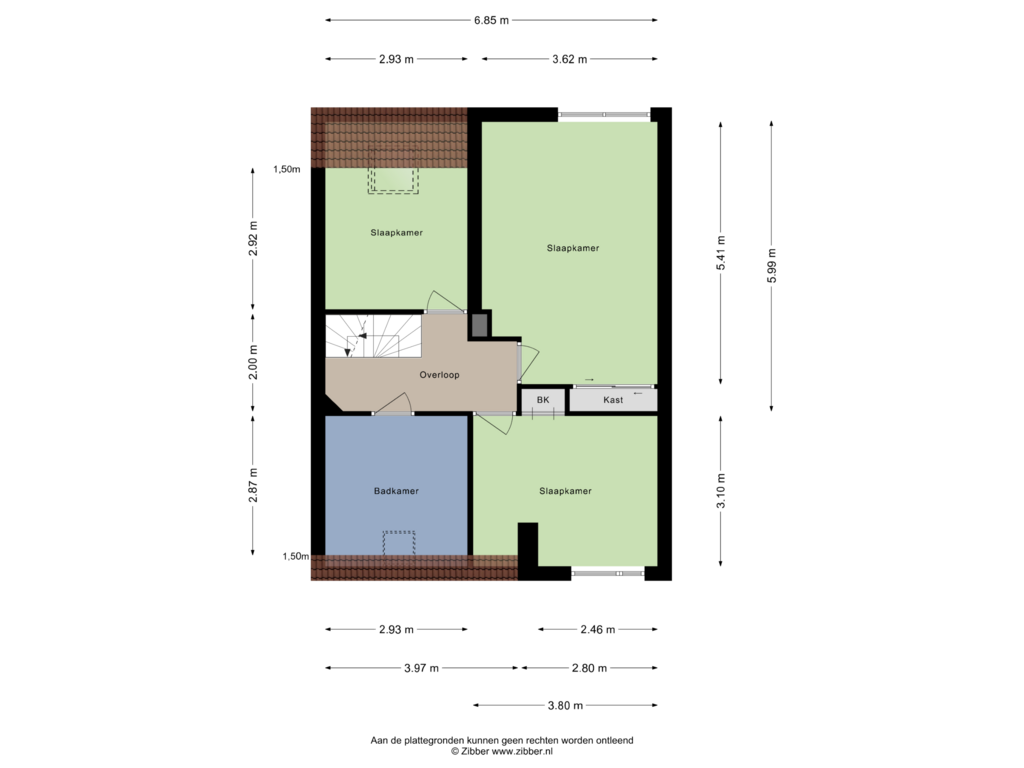 View floorplan of 1e Verdieping of Lavendeltuin 15