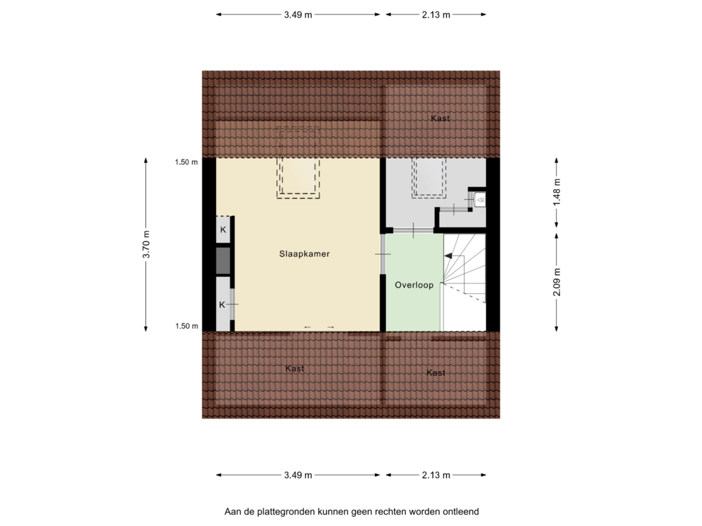 Bekijk plattegrond van Tweede verdieping van Verdistraat 23