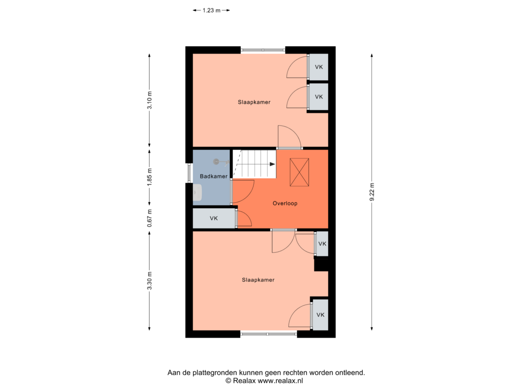 Bekijk plattegrond van Verdieping van Lipperkerkstraat 76