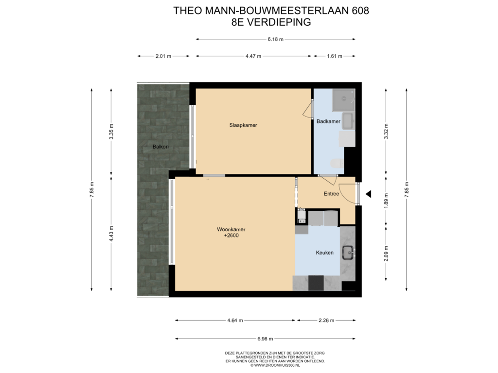 Bekijk plattegrond van 8E Verdieping van Theo Mann-Bouwmeesterlaan 608