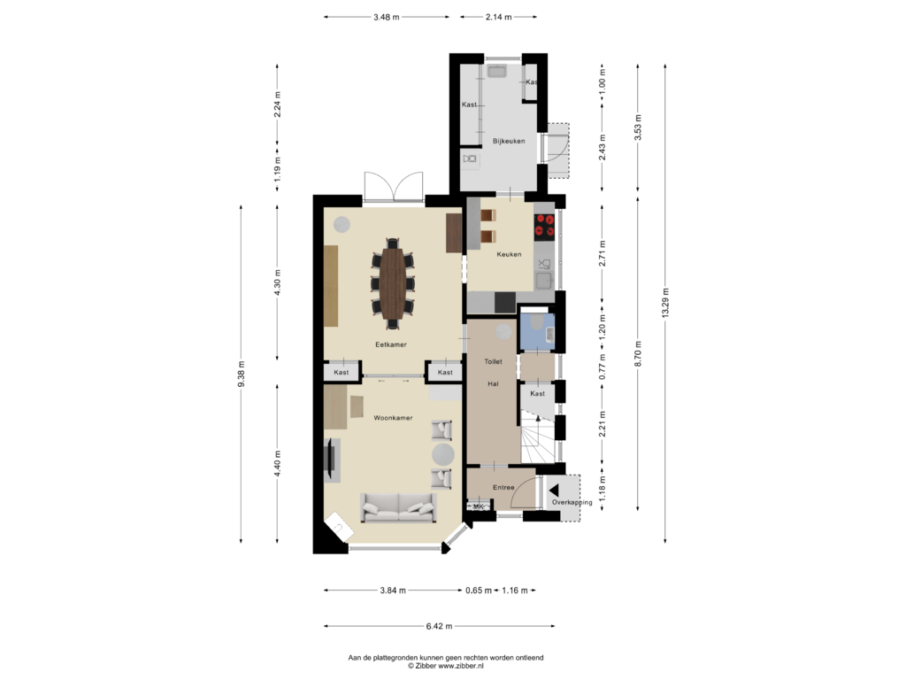 View floorplan of Begane Grond of Warandelaan 5-N