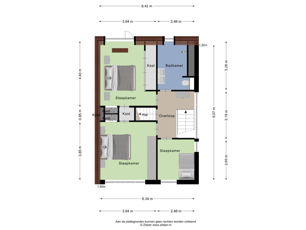 View floorplan of Eerste Verdieping of Warandelaan 5-N