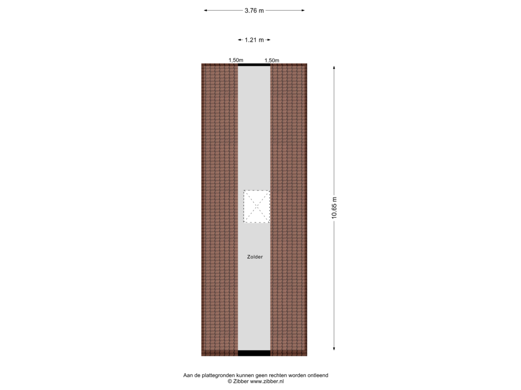 View floorplan of Zolder of Warandelaan 5-N