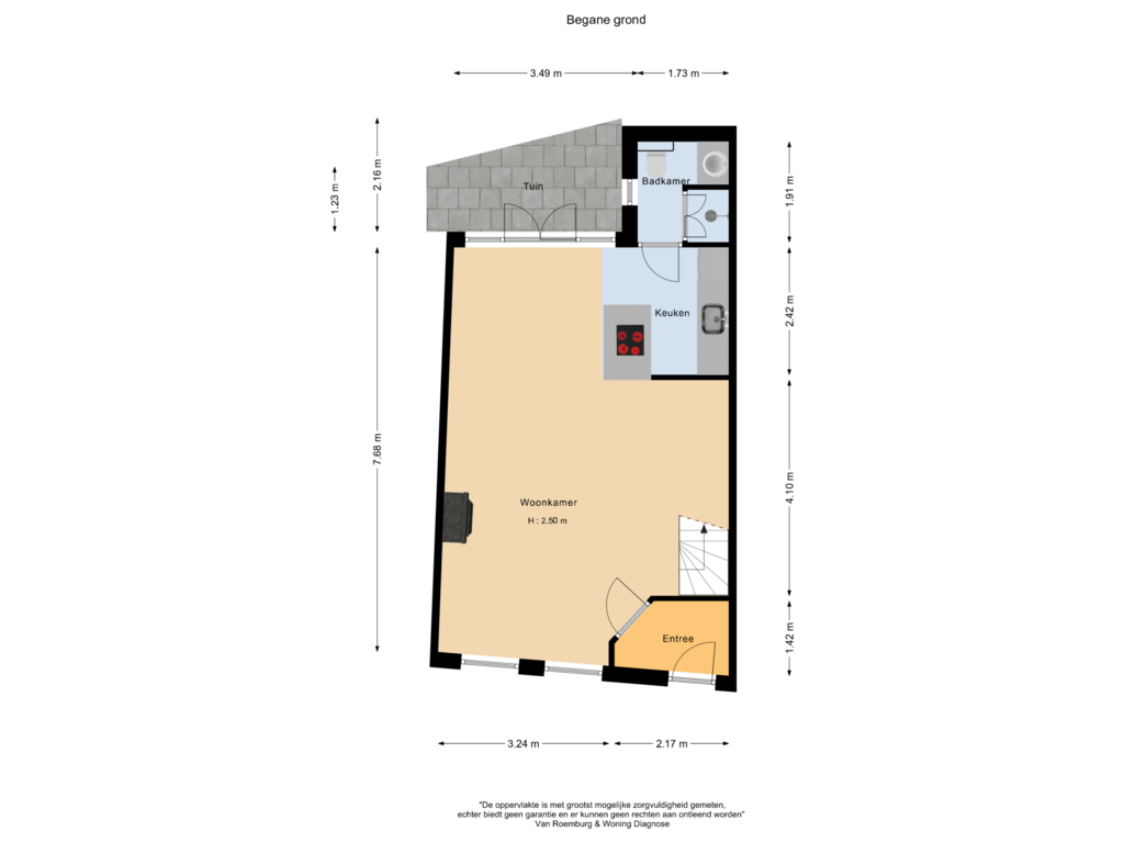 Bekijk plattegrond van Begane grond van Kerkstraat 6