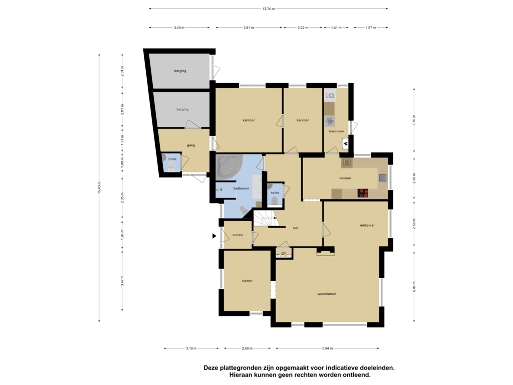 Bekijk plattegrond van Begane Grond van Nieuwlandsweg 23