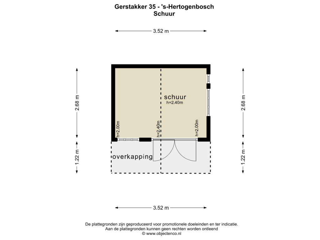 Bekijk plattegrond van SCHUUR van Gerstakker 35