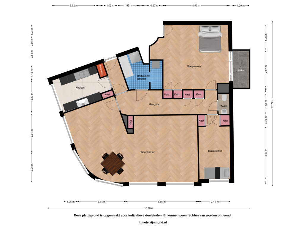 Bekijk plattegrond van 5e verdieping van Goudsesingel 521