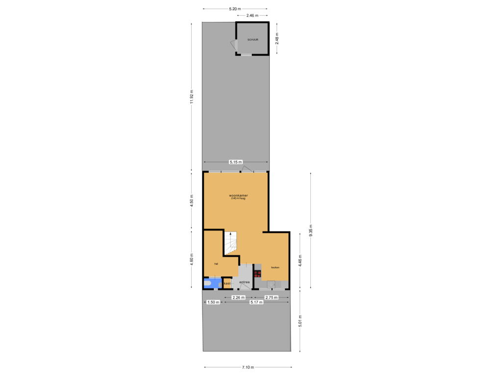 Bekijk plattegrond van Perceel van Waardijnstraat 45