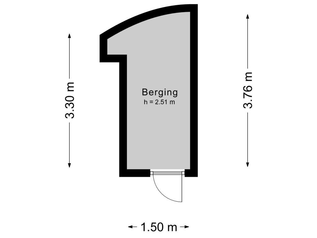 View floorplan of Berging of Mercurius 49