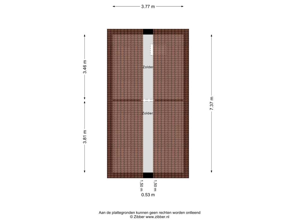 View floorplan of Zolder of Heiveld 85