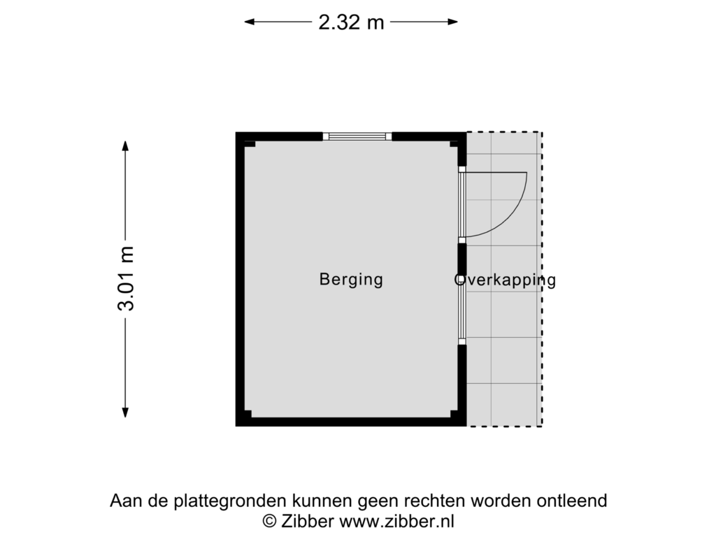 View floorplan of Berging of Heiveld 85