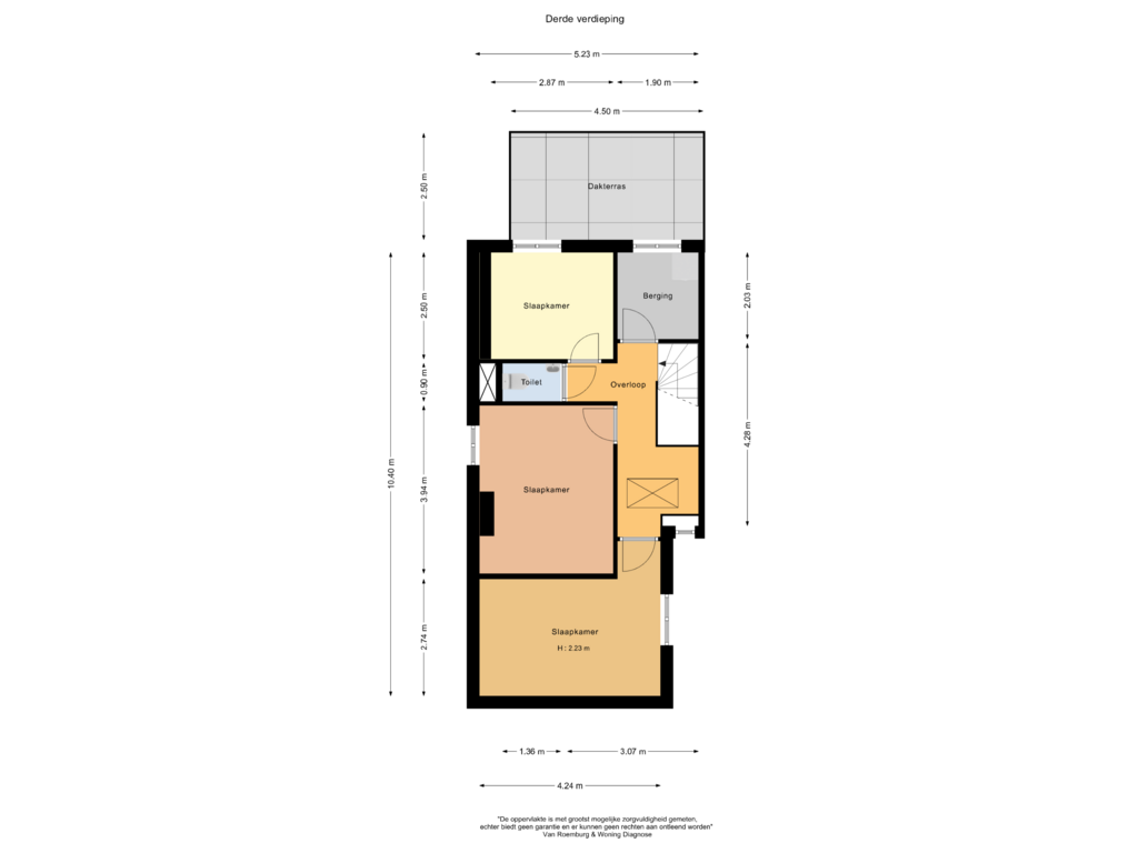 Bekijk plattegrond van Derde verdieping van Nickeriestraat 52-2